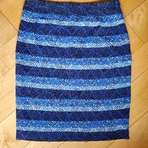 White House Black Market Womens Skirt Blue Layered Chiffon Lined Pleated Size 0